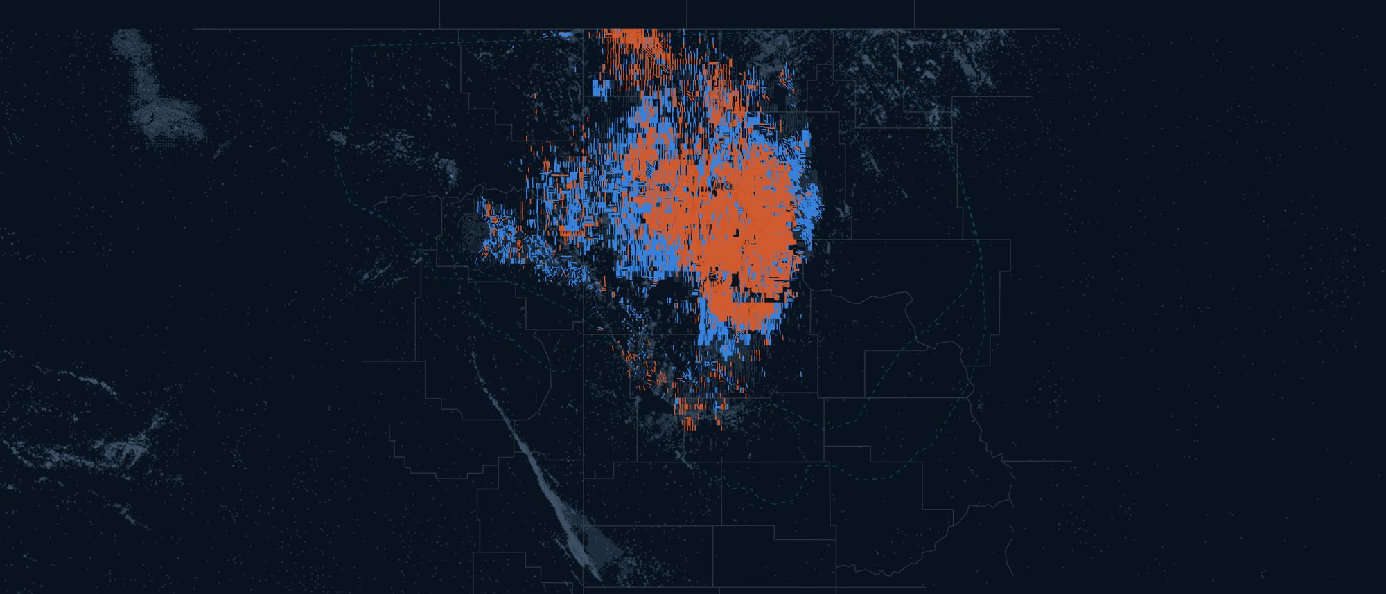 Bakken wells mapped by landing zone
