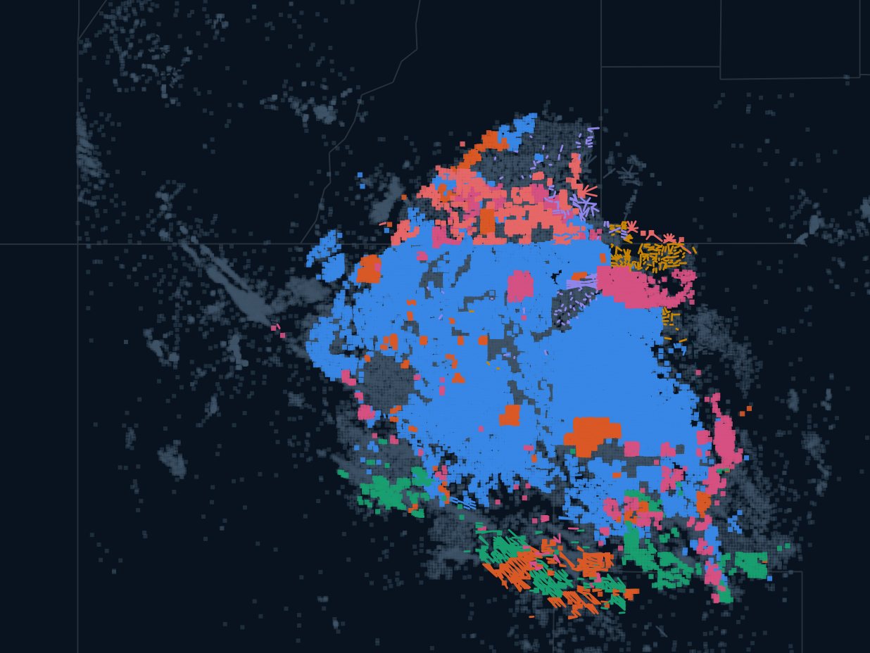 San Juan wells mapped by operator